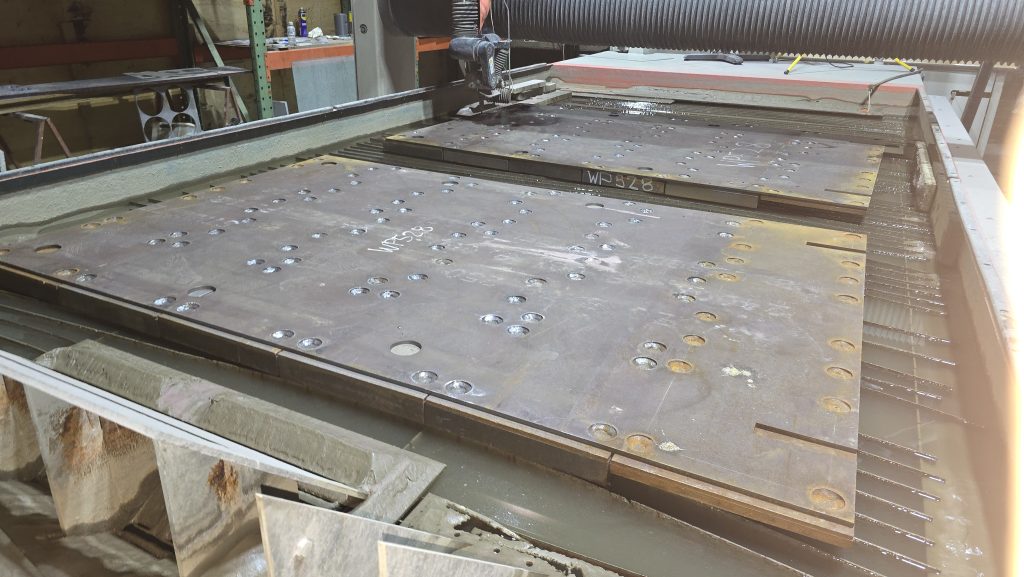 Turned and milled components on the bench